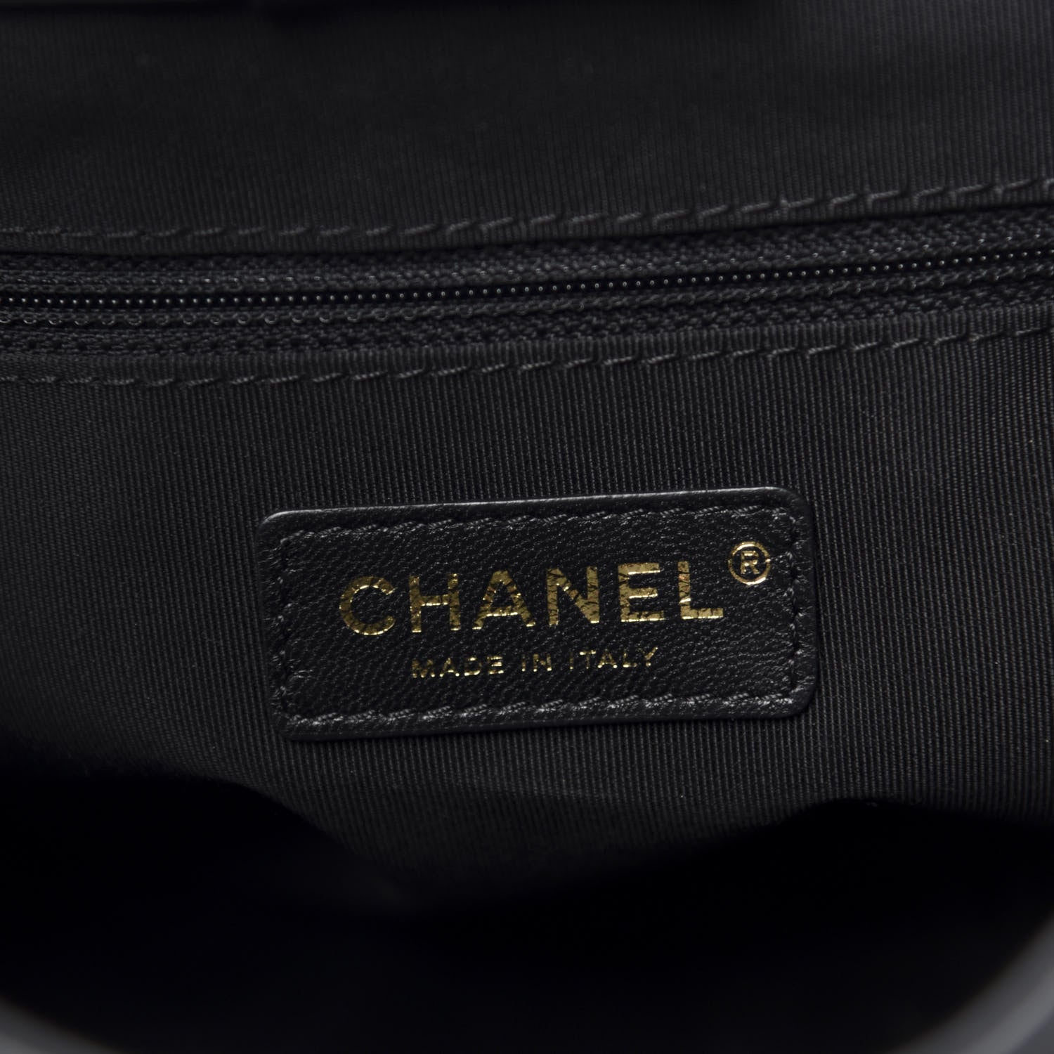 Chanel Calfskin Stitched Large Chevron Chic Shopping Bag Black 6 of 10
