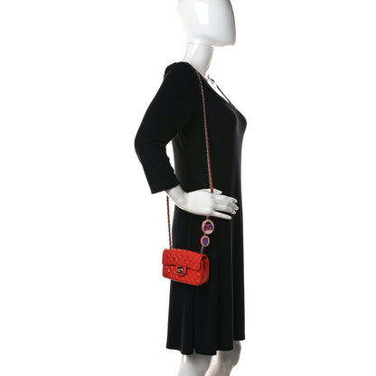 Chanel Lambskin Quilted Ladybug Extra Mini Flap Red 2 of 12