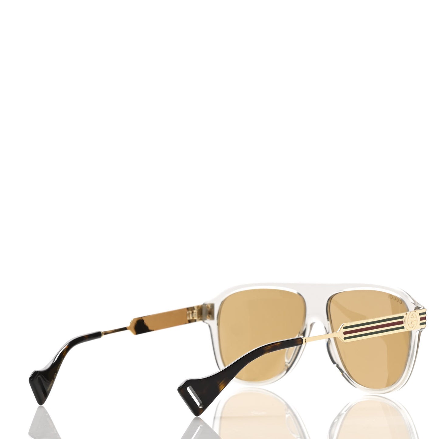 Web Aviator Sunglasses GG0587S Gold Tortoise