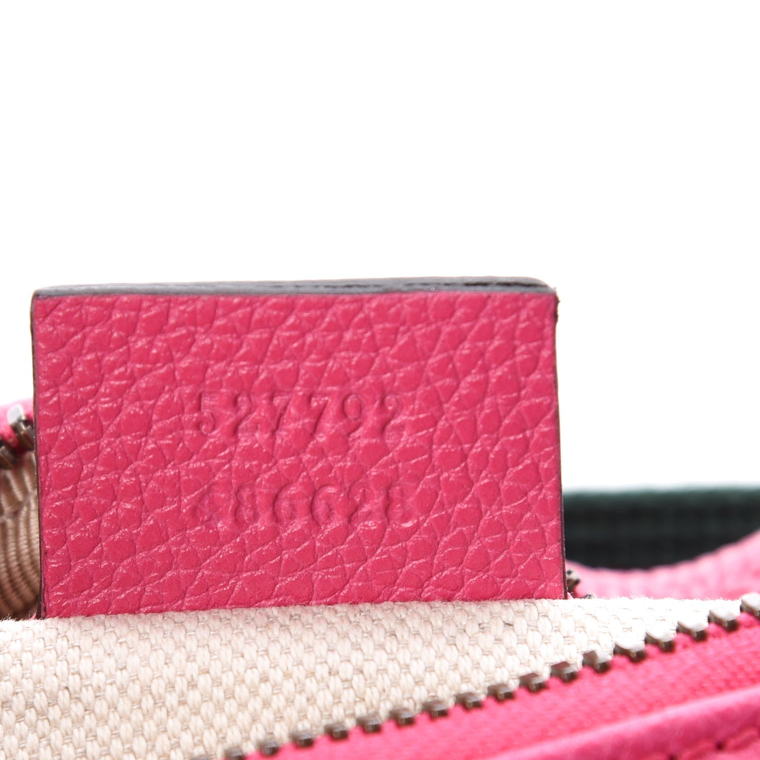 Gucci Grained Calfskin Small Logo Belt Bag Box Pink Green 9 of 10