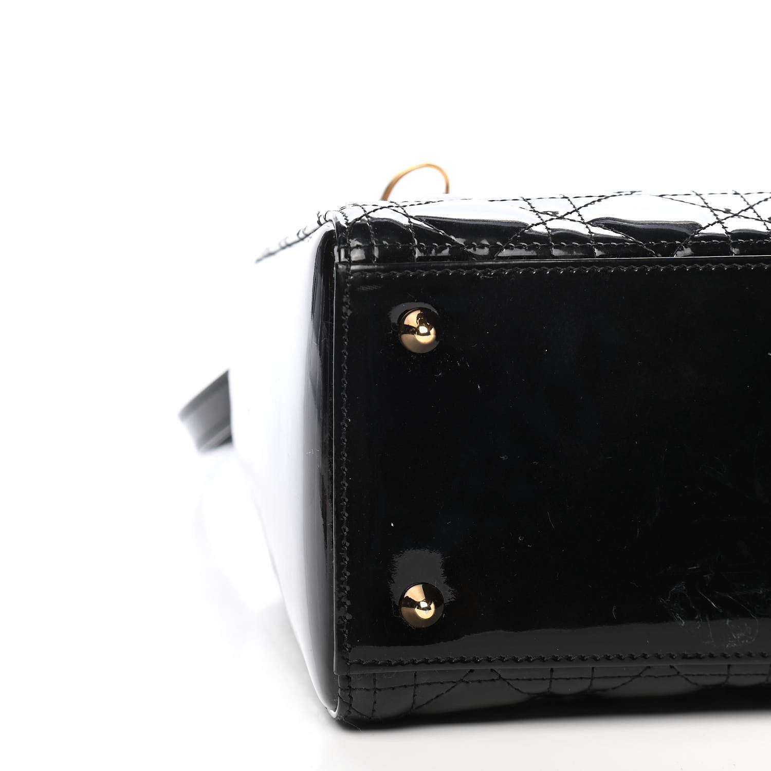Christian Dior Patent Cannage Medium Lady Dior Black 8 of 10