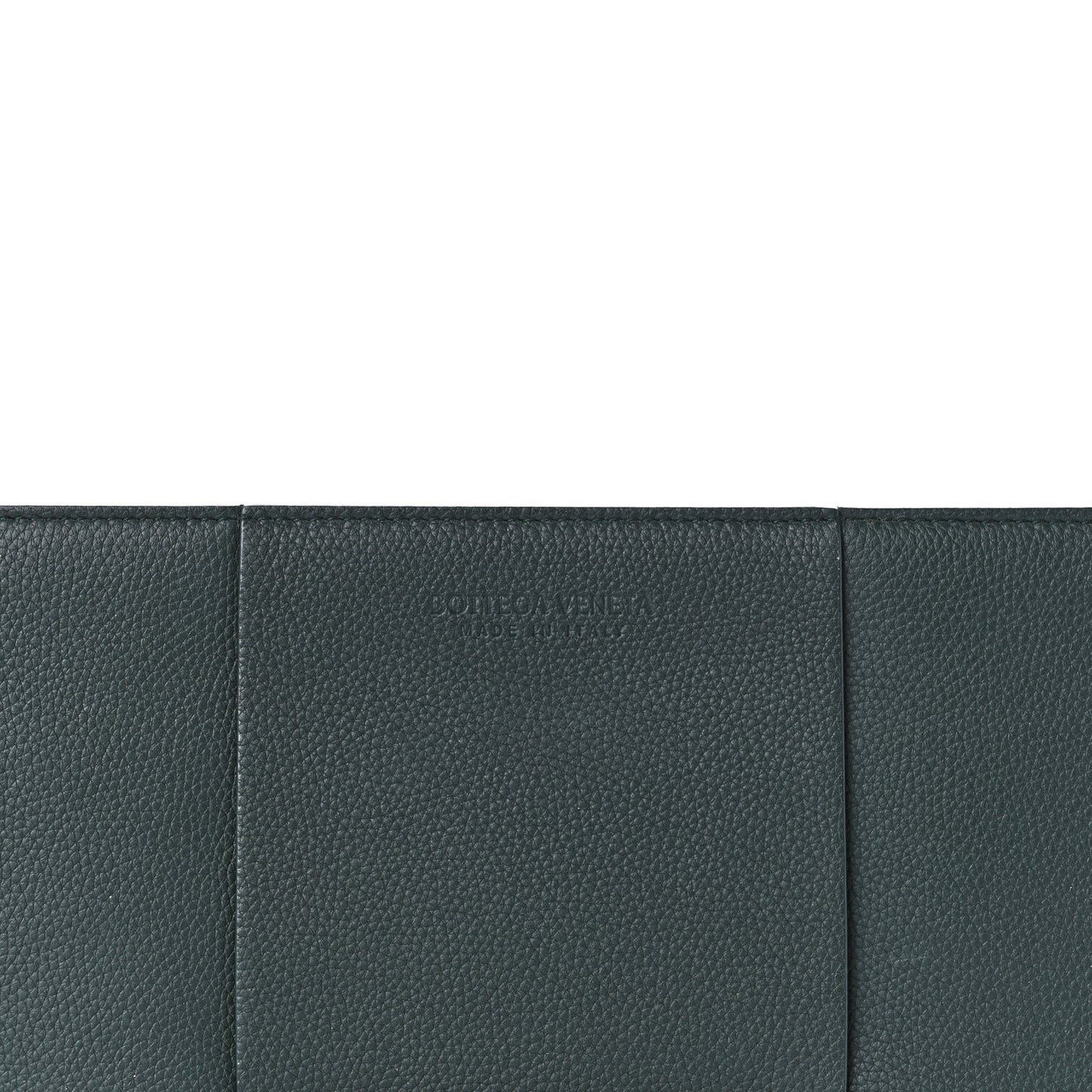 Grained Calfskin Maxi Intrecciato Document Case Pine Green