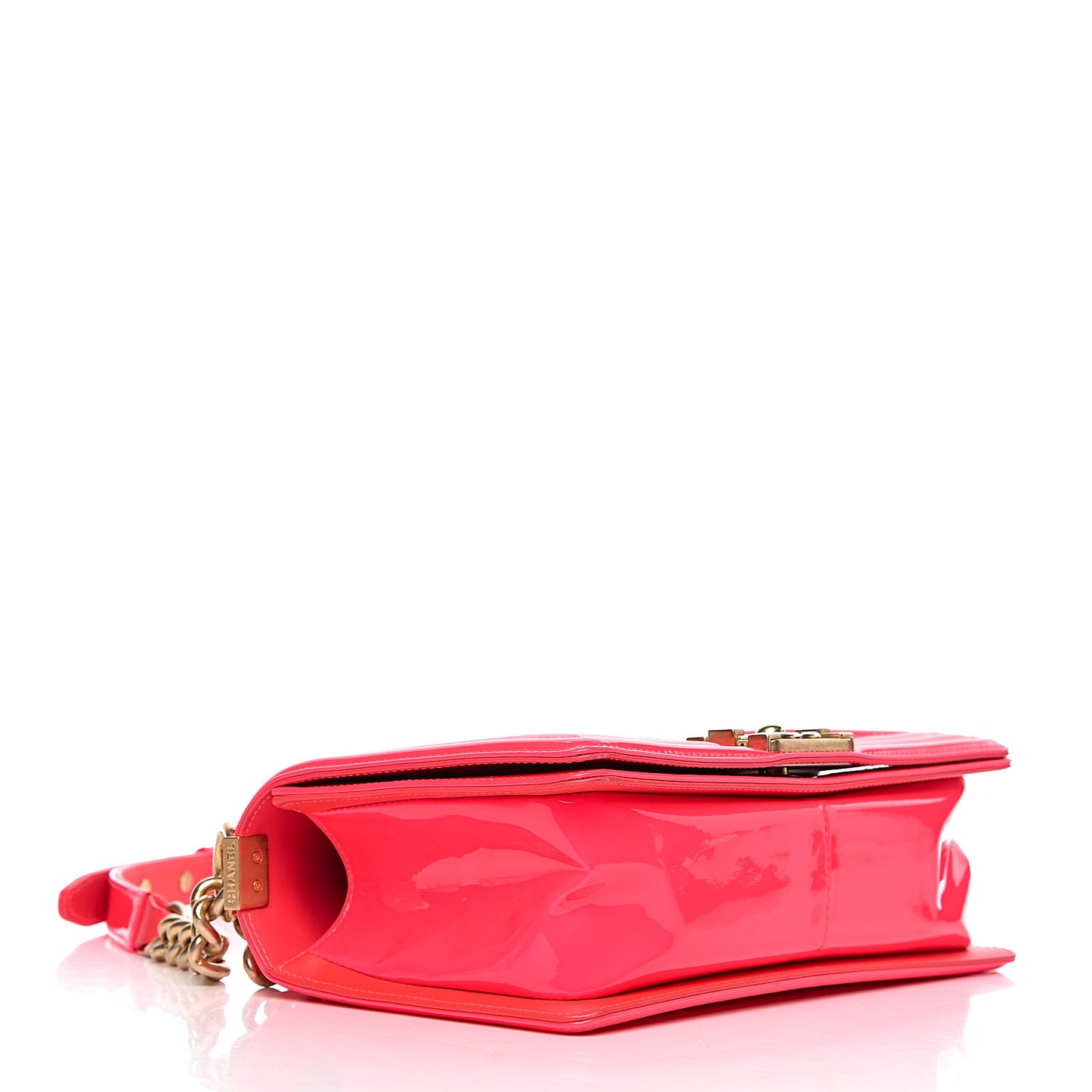 Patent Quilted Medium Boy Flap Pink