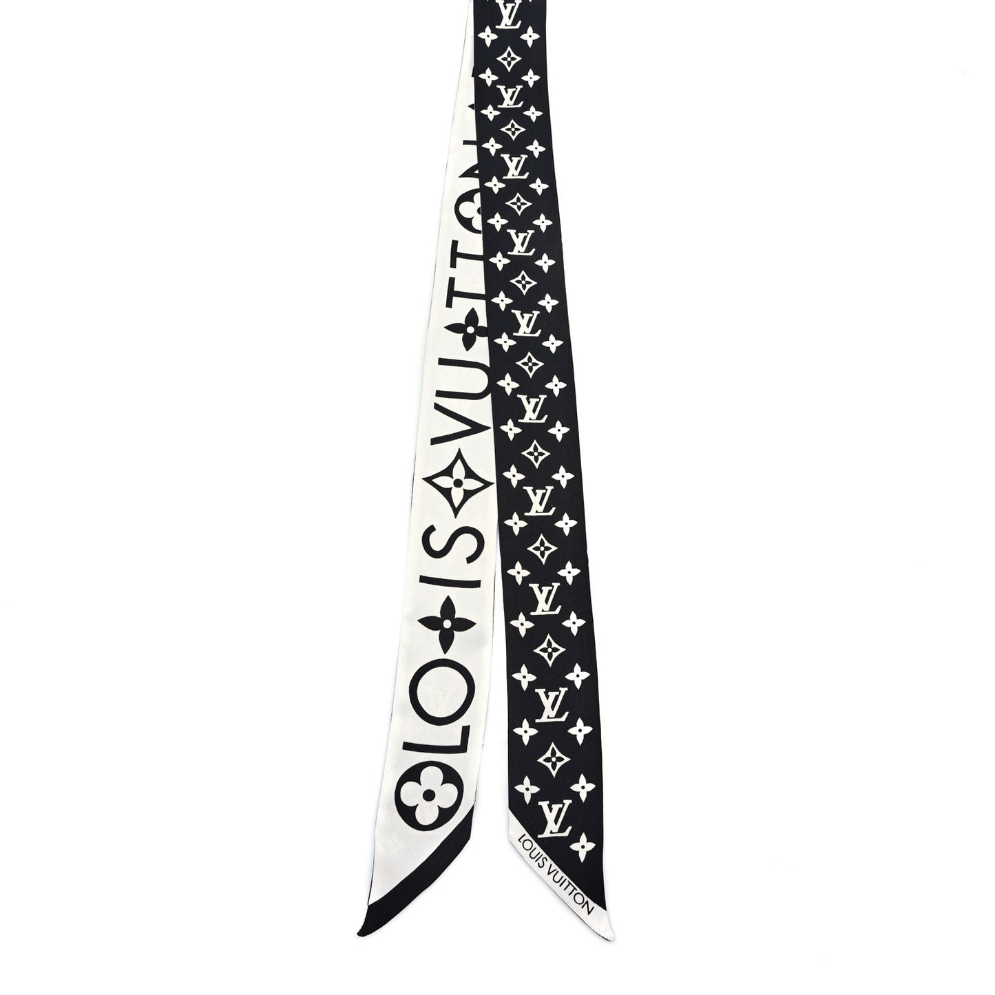 Silk Monogram Infinity BB Bandeau White Black