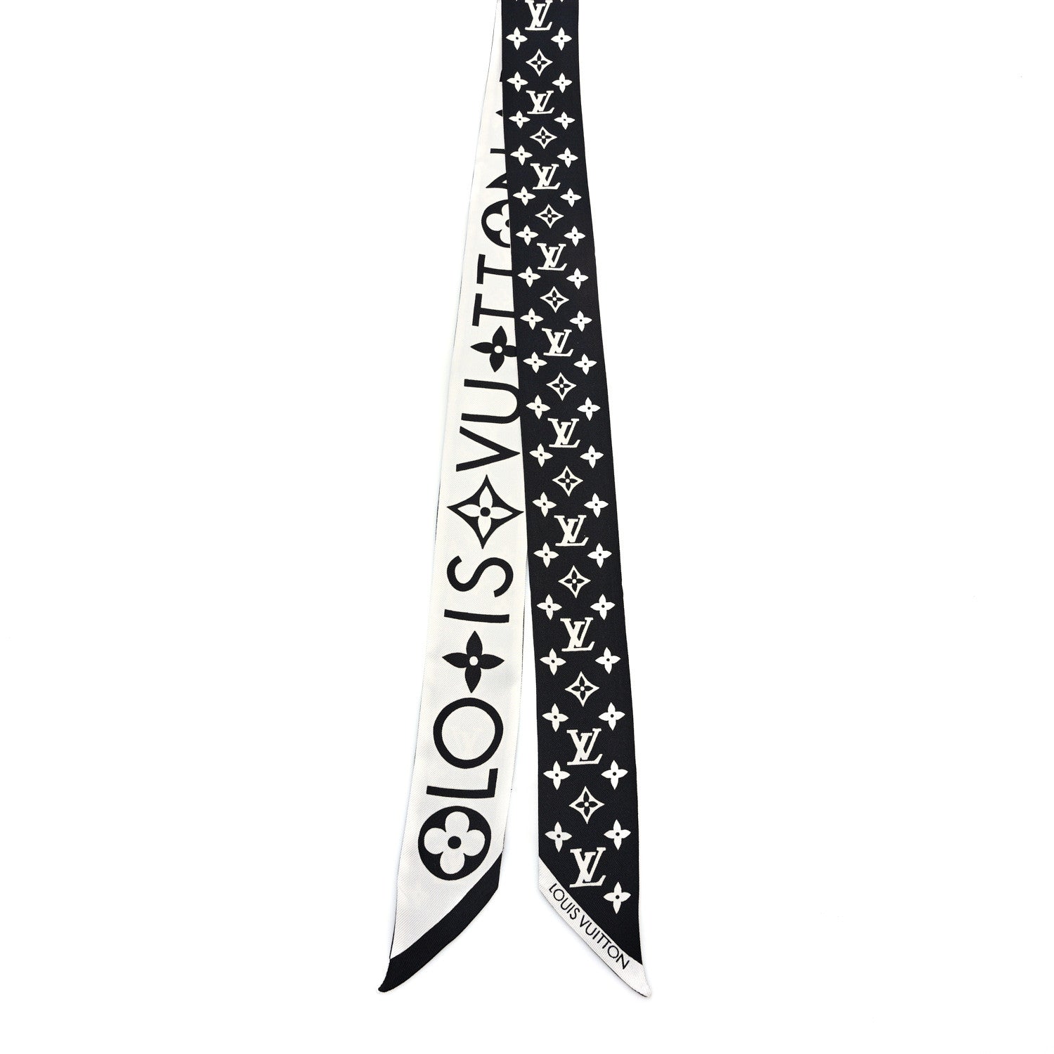 Louis Vuitton Silk Monogram Infinity BB Bandeau White Black 2 of 4