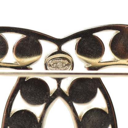 Chanel Crystal CC Brooch Light Gold 4 of 4