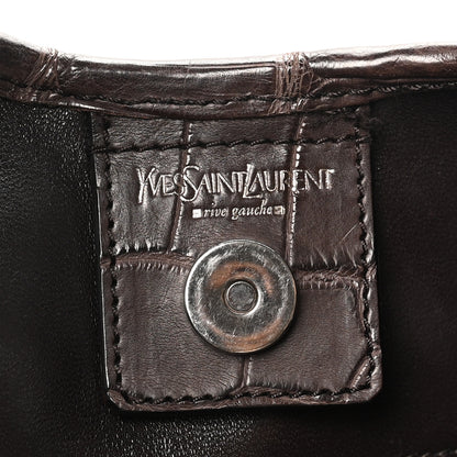 Saint Laurent Alligator Buffalo Horn Mombasa Hobo Brown 5 of 8