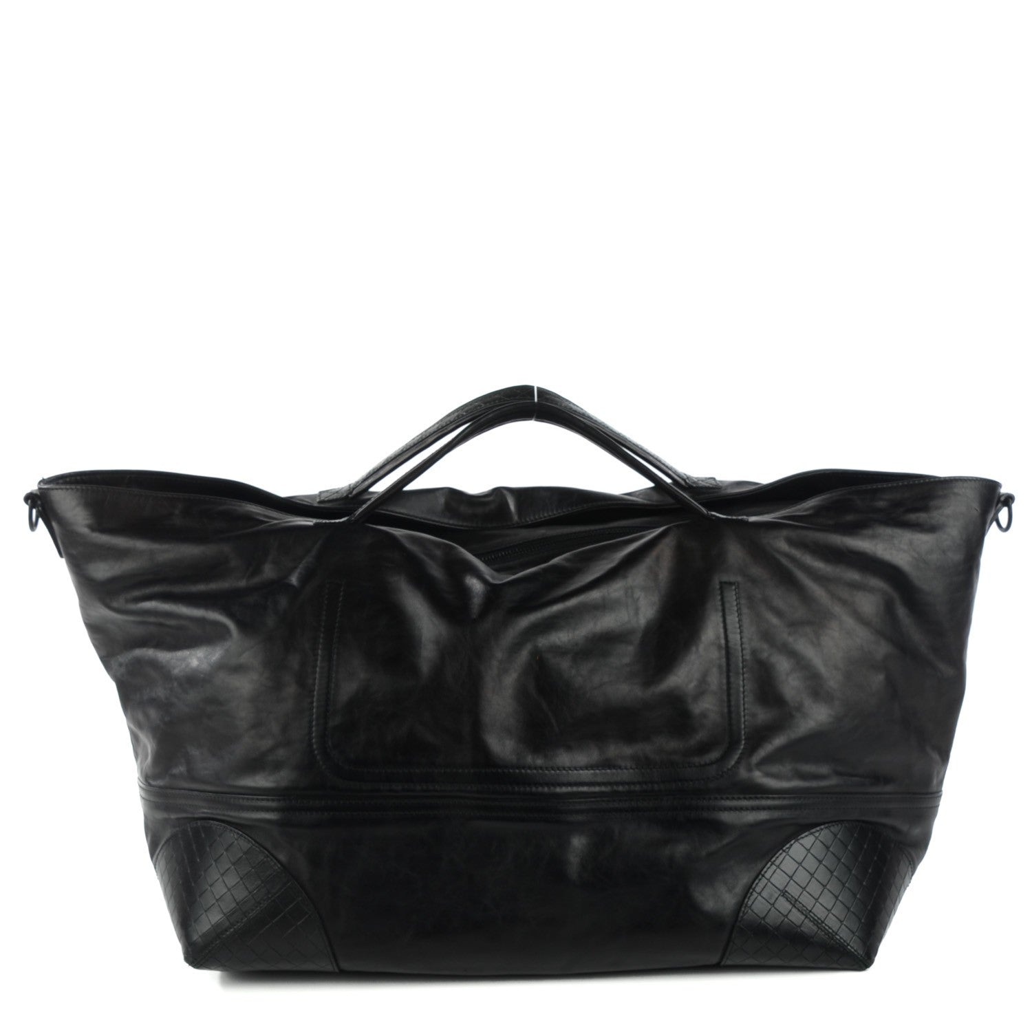 Bottega Veneta Leather Lightweight Duffel Black 1 of 9