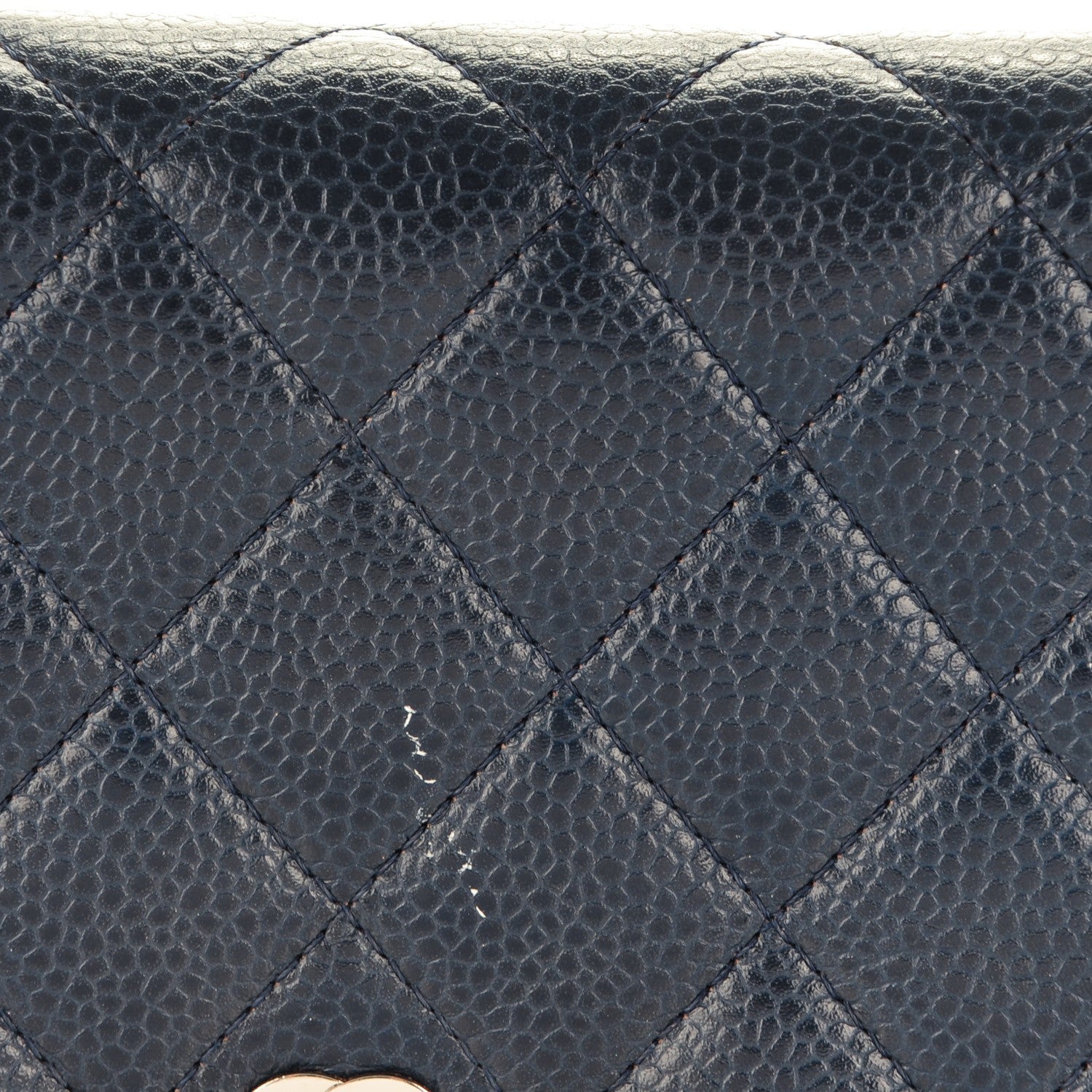Chanel Caviar Quilted Wallet On Chain WOC Navy Blue 9 of 9
