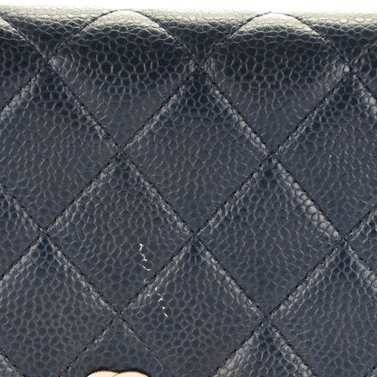 Chanel Caviar Quilted Wallet On Chain WOC Navy Blue 9 of 9