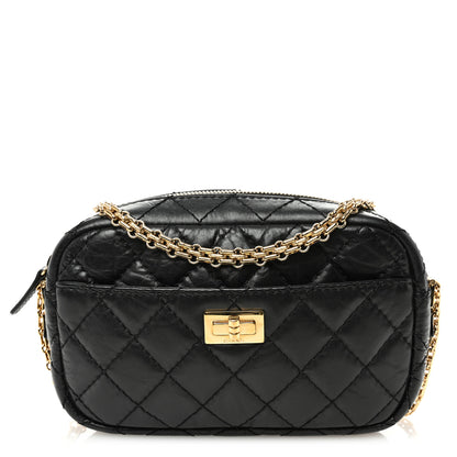 Chanel Aged Calfskin Quilted Mini Reissue Camera Case Black 1 of 11