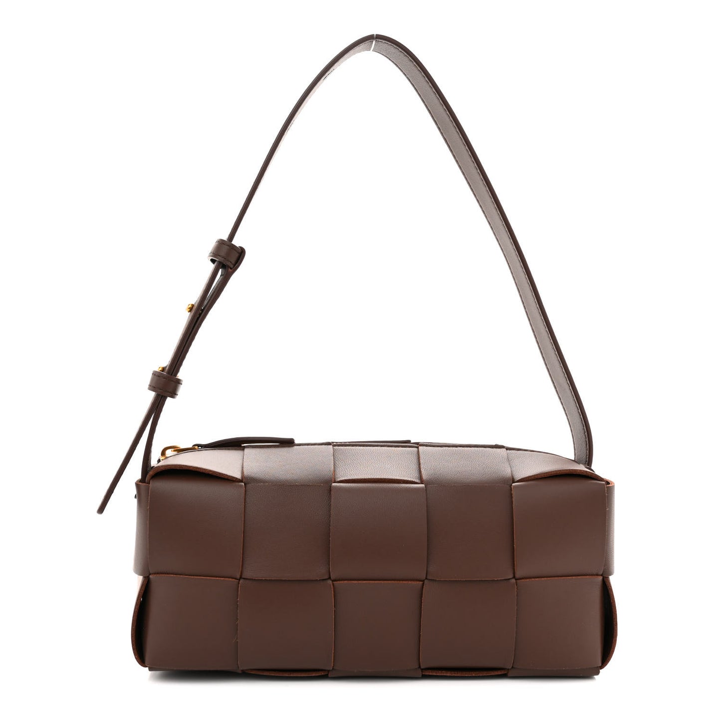 Lambskin Maxi Intrecciato Small Brick Cassette Bag Light Brown