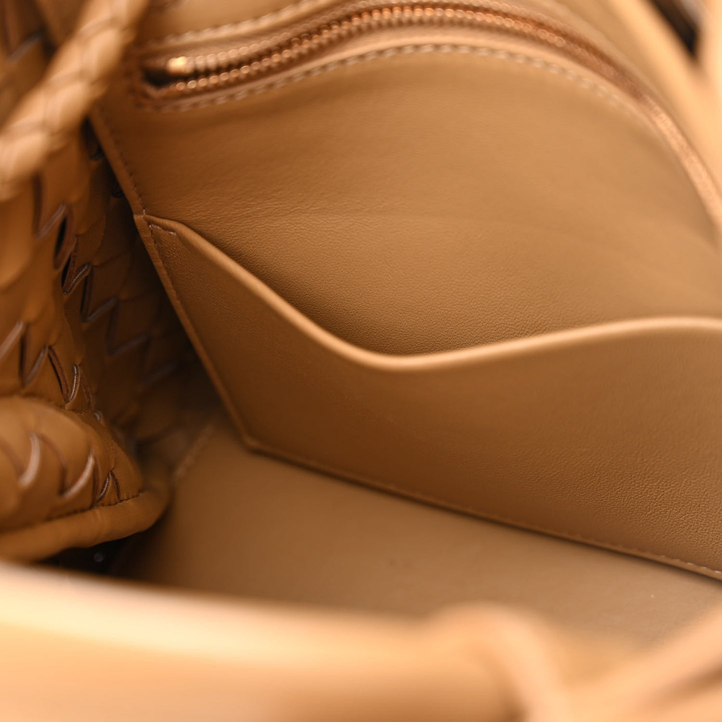 Nappa Intrecciato Small Andiamo Shoulder Bag Dark Praline