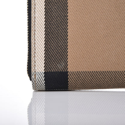 Burberry Calfskin House Check Elmore Zip Around Wallet Black 7 of 11