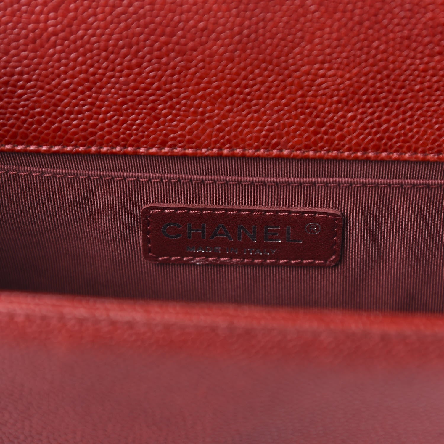 Chanel Caviar Quilted Medium Boy Flap Red 8 of 11