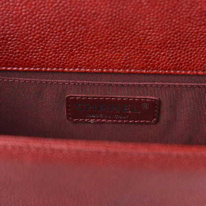 Chanel Caviar Quilted Medium Boy Flap Red 8 of 11