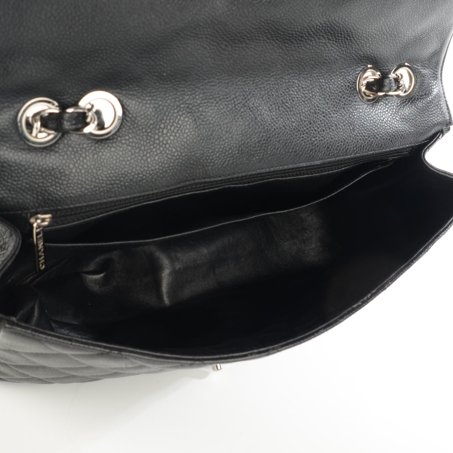 Caviar Quilted Jumbo Single Flap Black