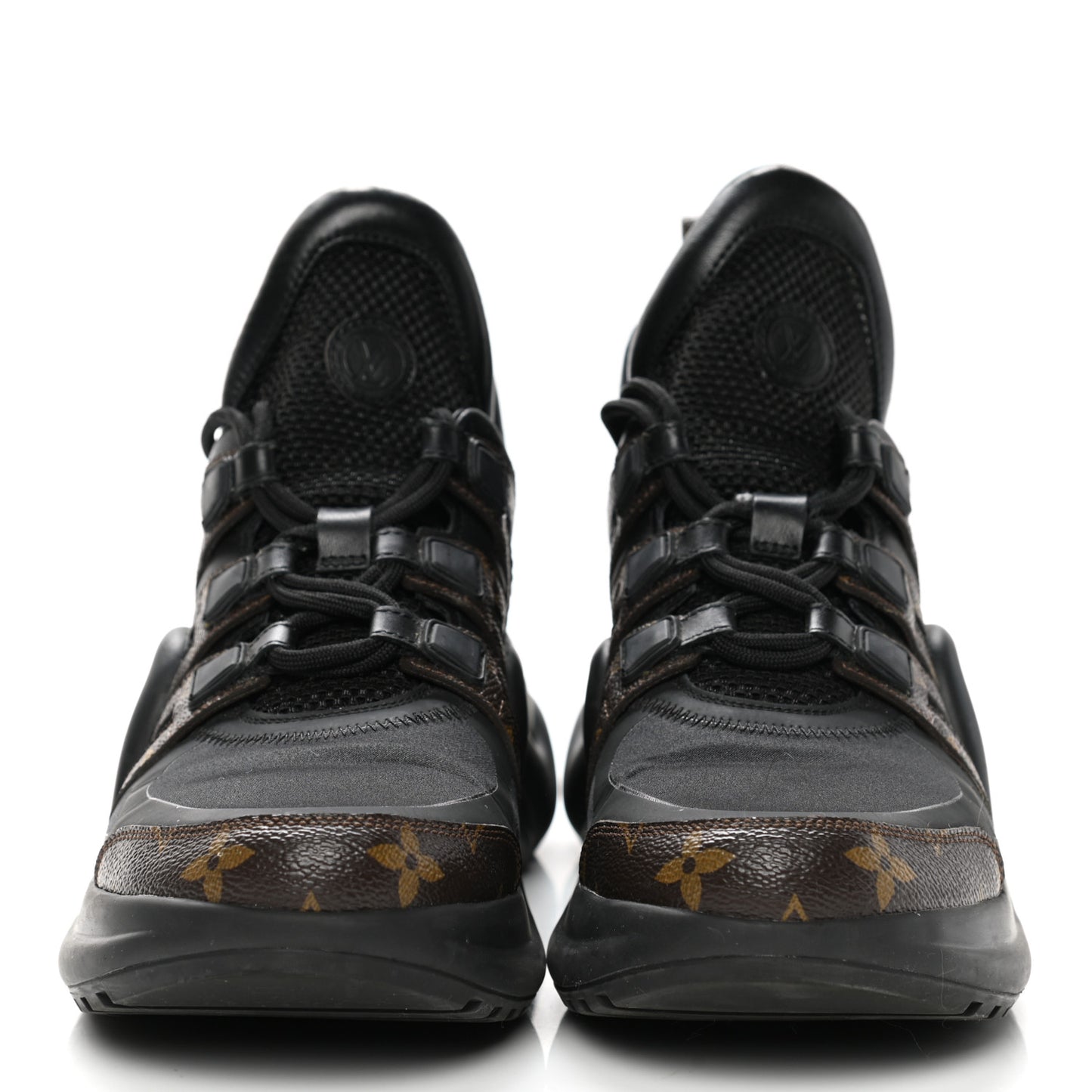 Calfskin Patent Monogram LV Archlight Sneakers 38.5 Black