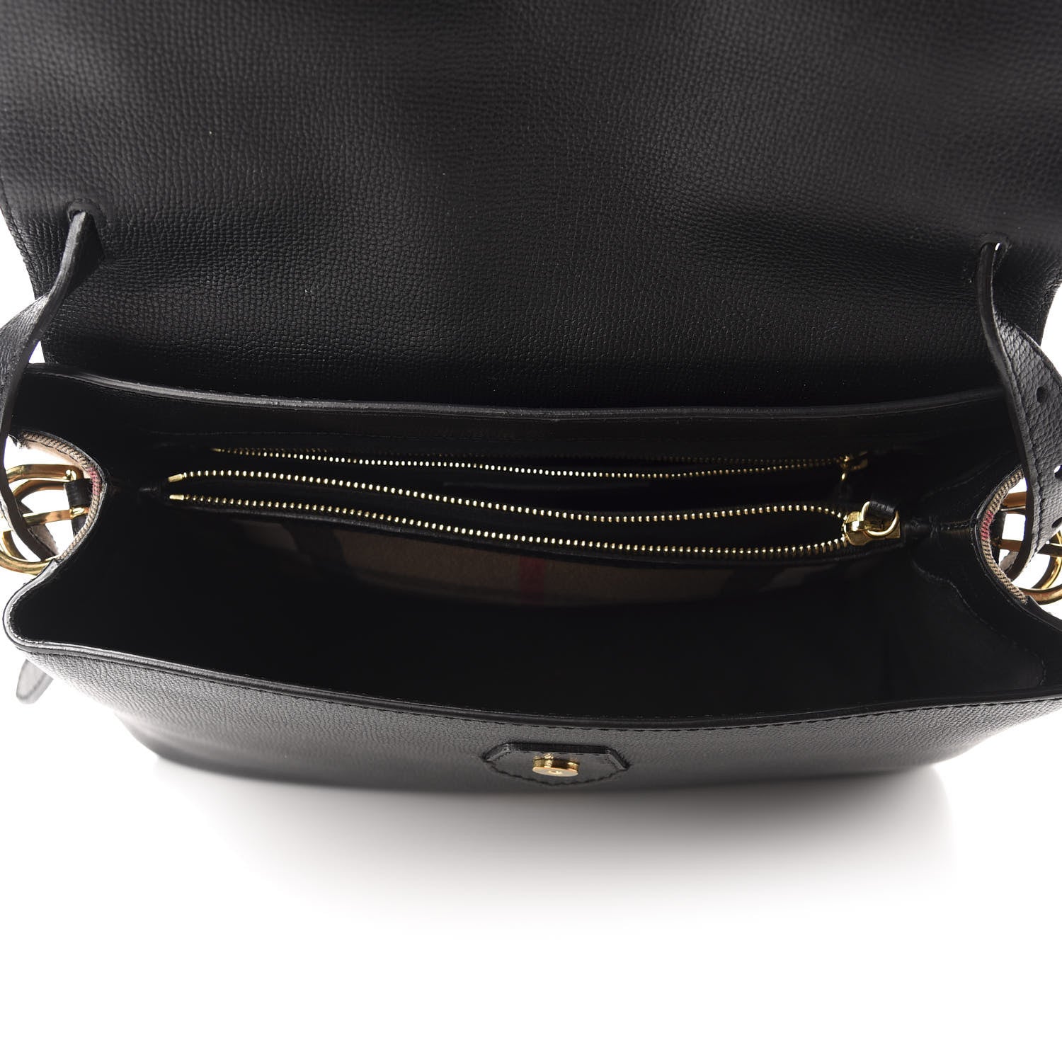 Burberry Derby Calfskin House Check Medium Camberley Black 5 of 12