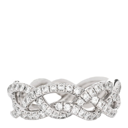 David Yurman Platinum Diamond Wisteria Band Ring 52 6 1 of 5