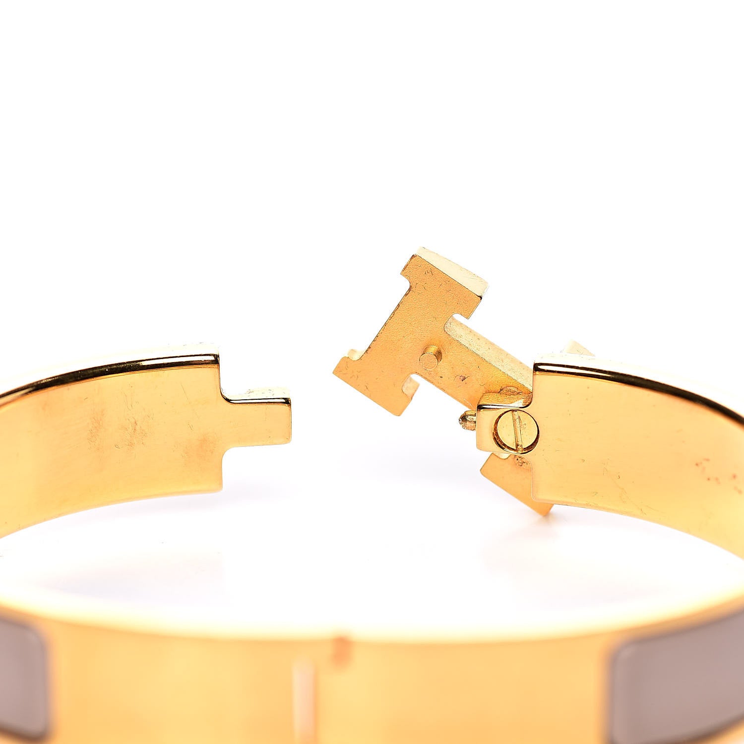 Hermes Enamel Clic Clac H Narrow Bracelet PM Marron Glace 4 of 6