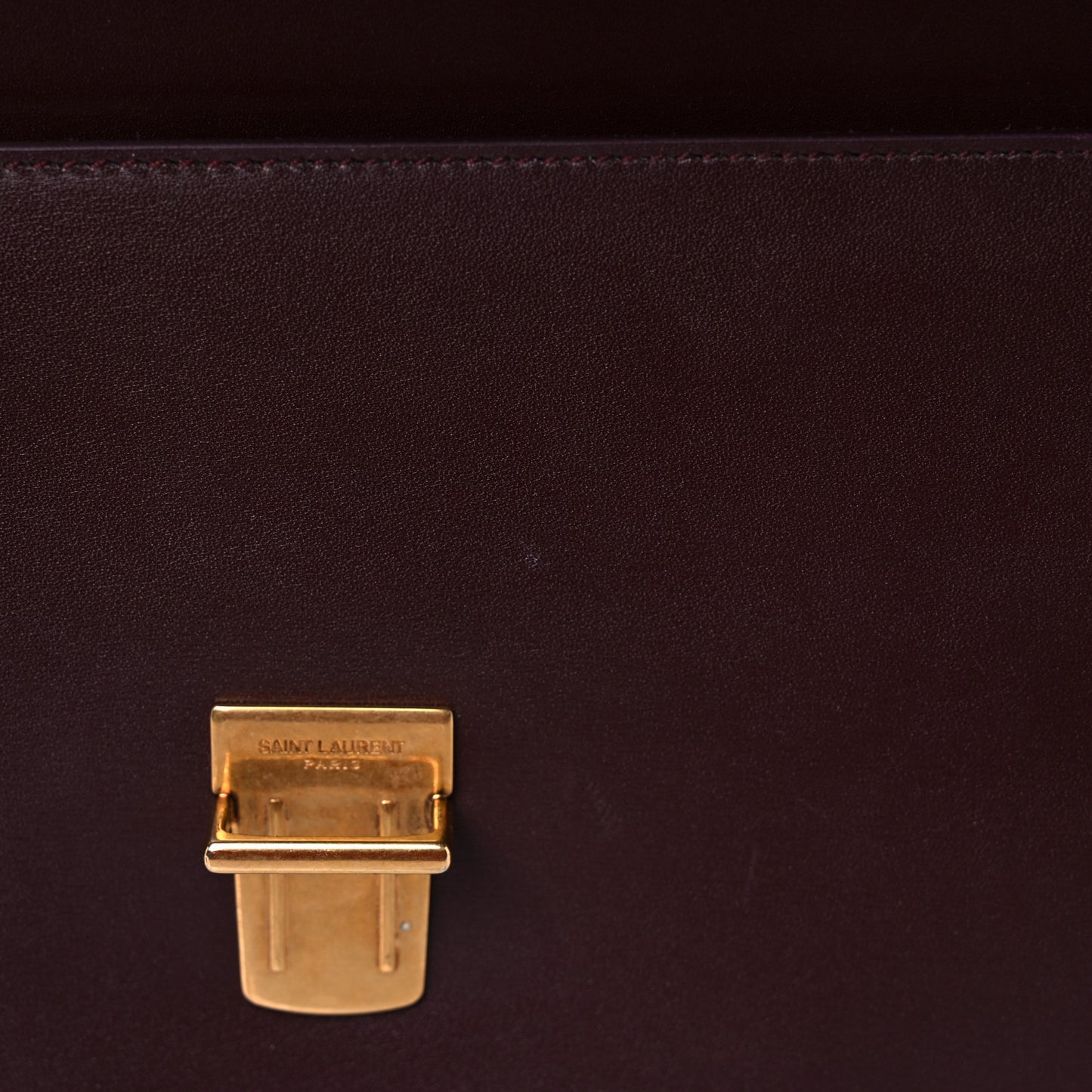 Calfskin Large Highschool Satchel Burgundy