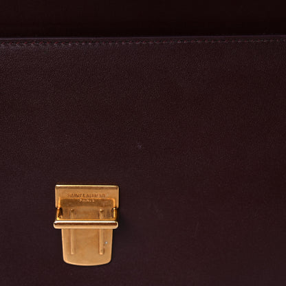 Saint Laurent Calfskin Large Highschool Satchel Burgundy 12 of 16