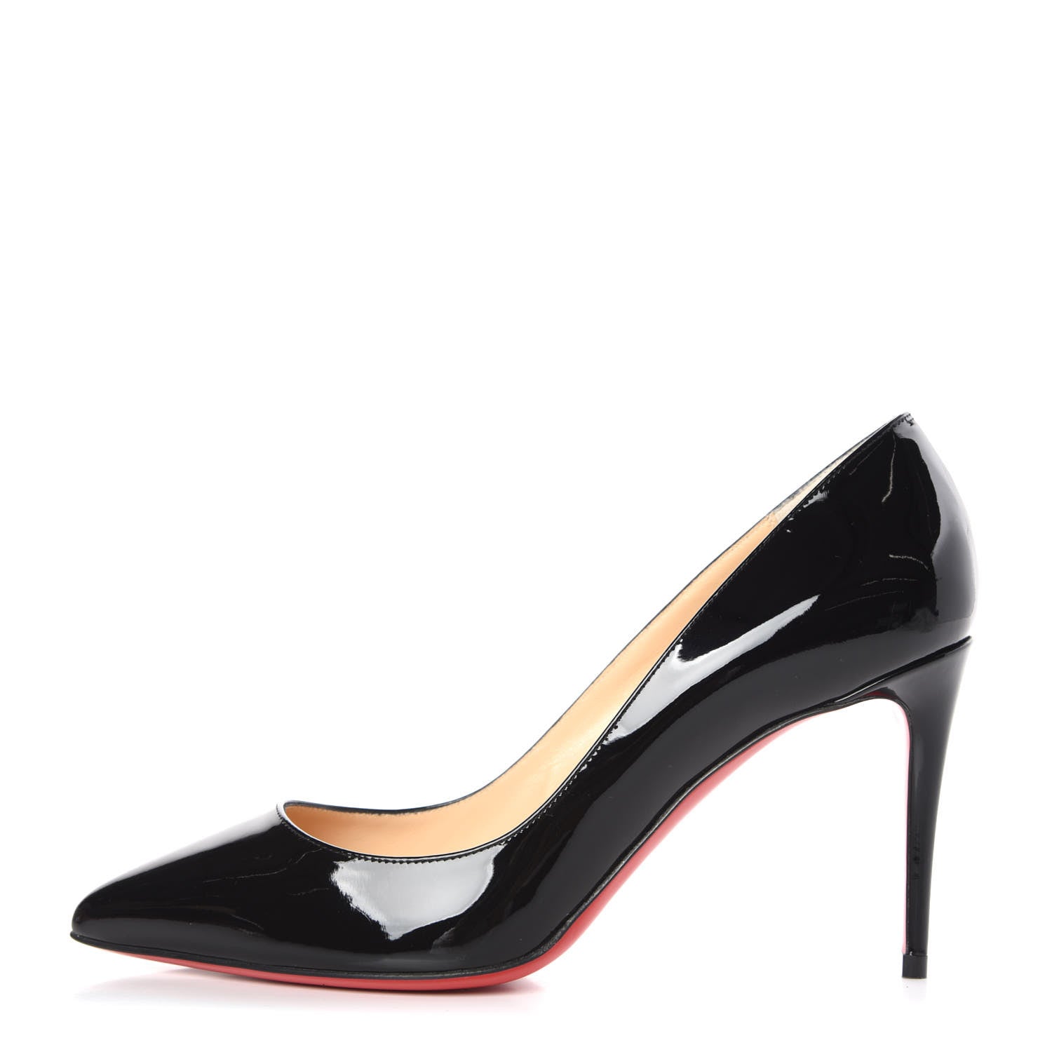 Christian Louboutin Patent Pigalle Follies 85 Pumps 37.5 Black 1 of 8