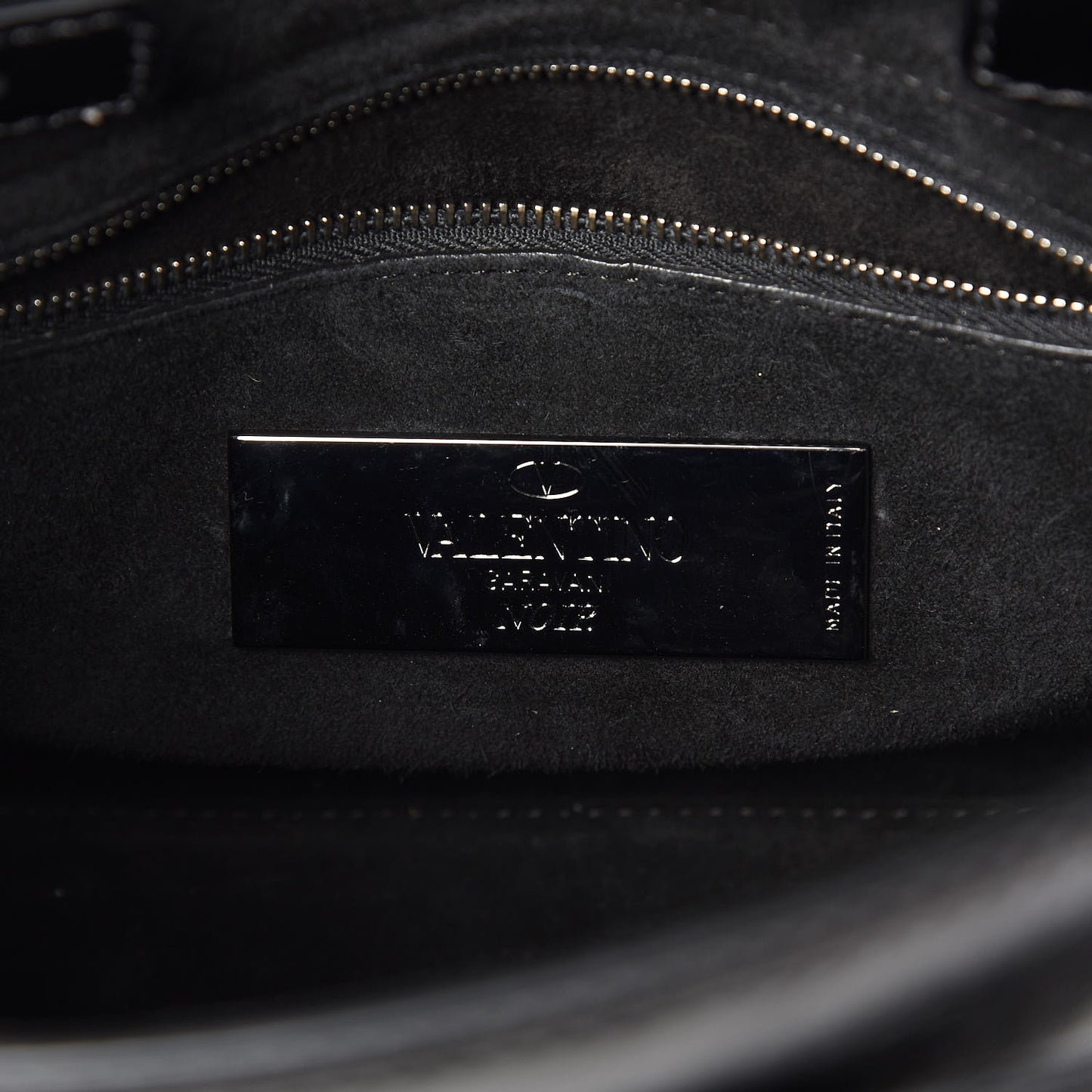 Craquele Calfskin Small My Rockstud Frame Bag Black