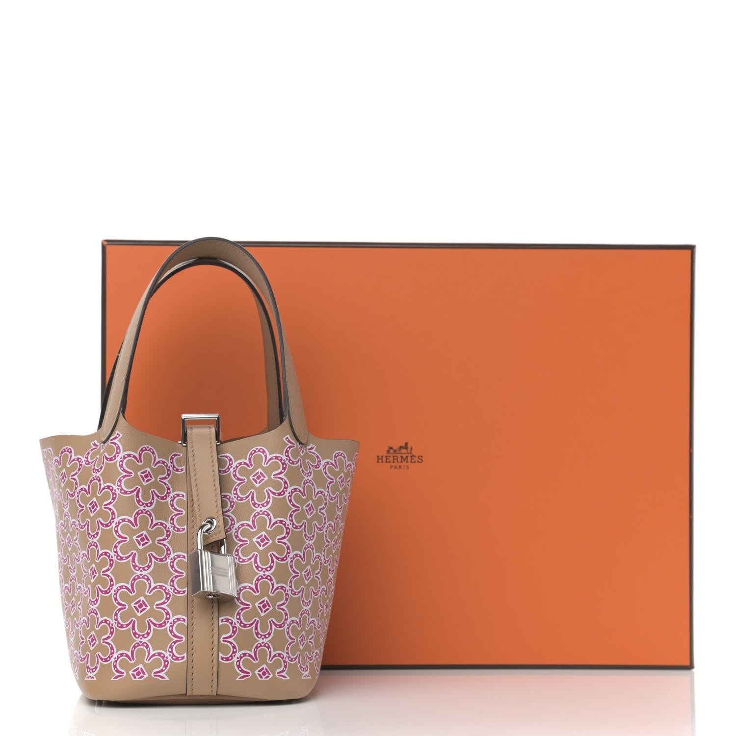 Hermes Swift Micro Lucky Daisy Picotin Lock Chai Rose White 11 of 11