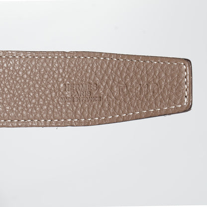 Hermes Box Togo 32mm Belt Strap 110 Black Etoupe 2 of 4