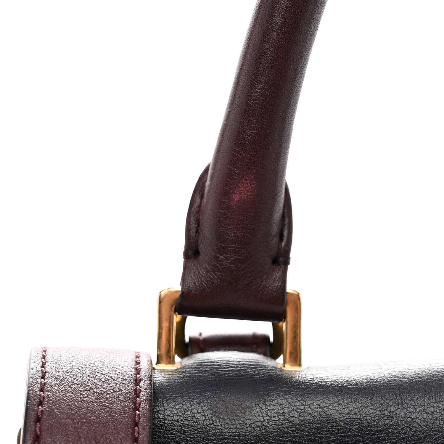 Celine Calfskin Suede Tri-Color Medium Trapeze Burgundy 11 of 11