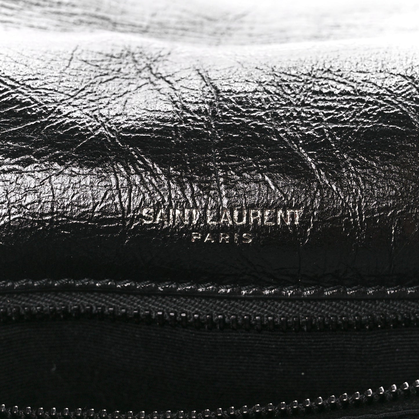 Crinkled Calfskin Matelasse Monogram Medium Niki Chain Satchel Black