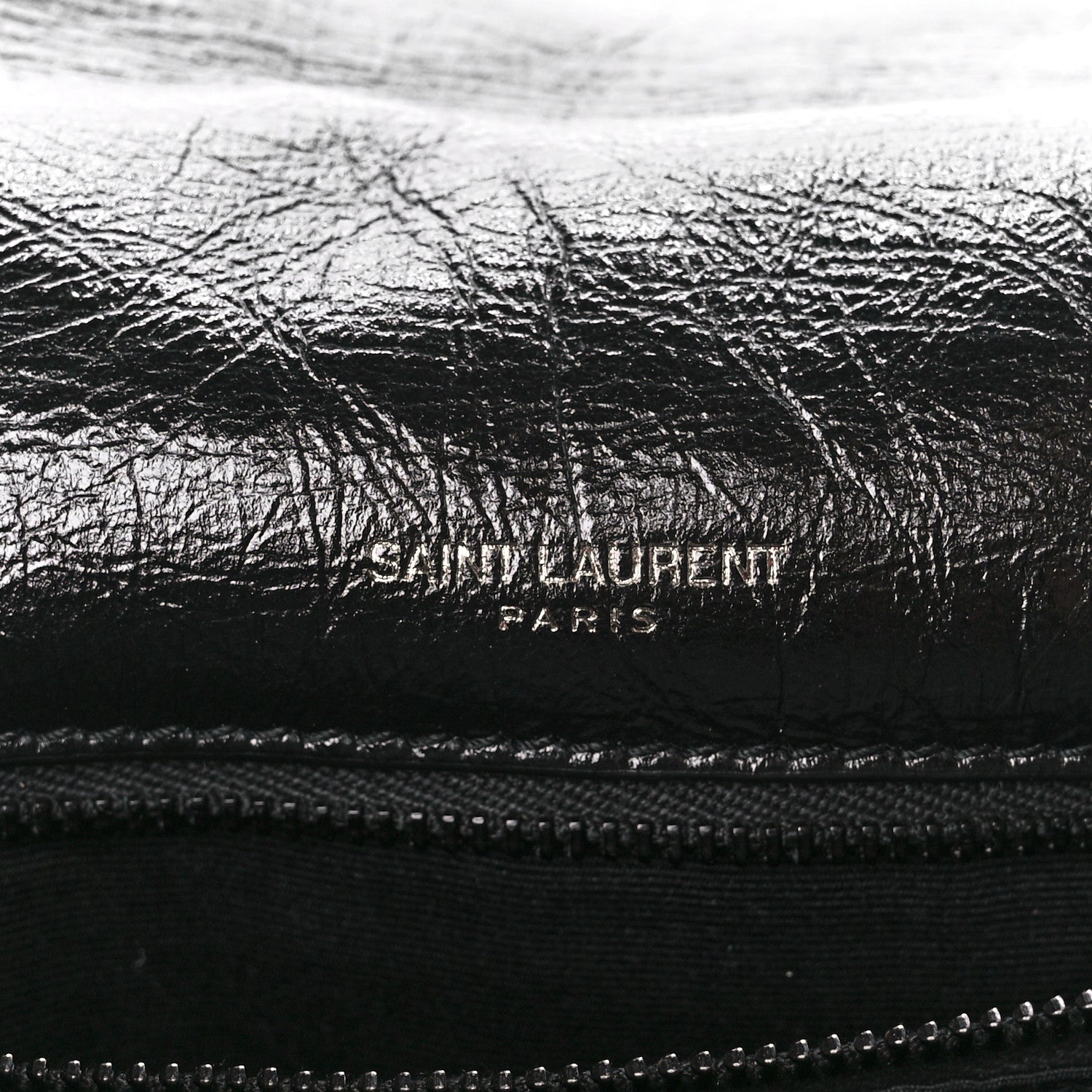 Saint Laurent Crinkled Calfskin Matelasse Monogram Medium Niki Chain Satchel Black 6 of 11