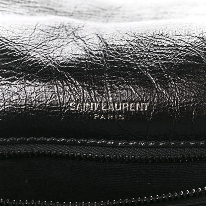 Saint Laurent Crinkled Calfskin Matelasse Monogram Medium Niki Chain Satchel Black 6 of 11
