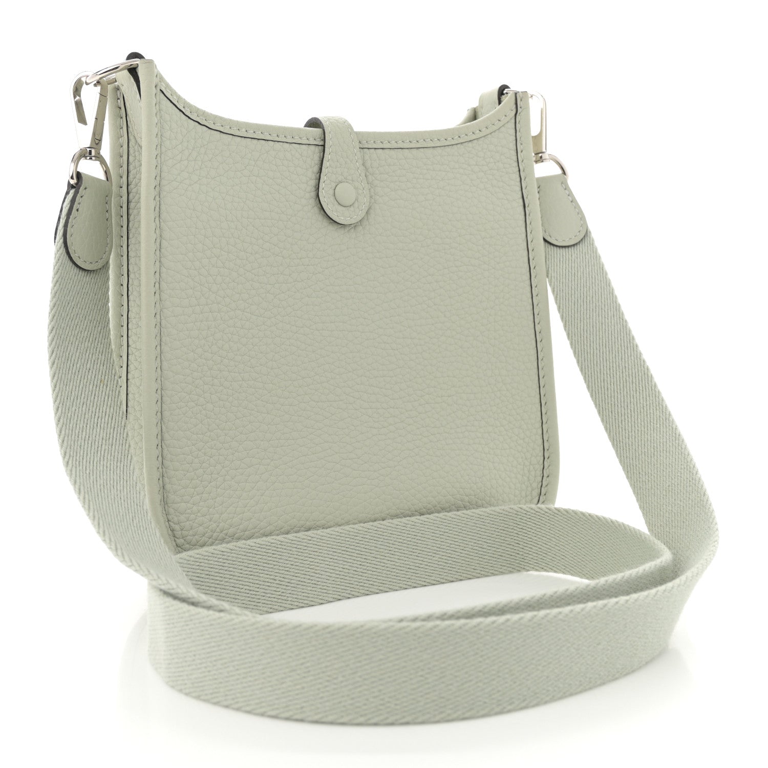 Hermes Taurillon Clemence Evelyne TPM Gris Neve 3 of 10