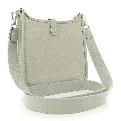 Hermes Taurillon Clemence Evelyne TPM Gris Neve 3 of 10