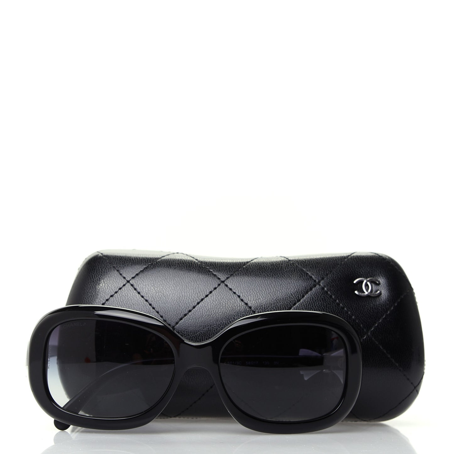 Acetate CC Bow Sunglasses 5171 Black White