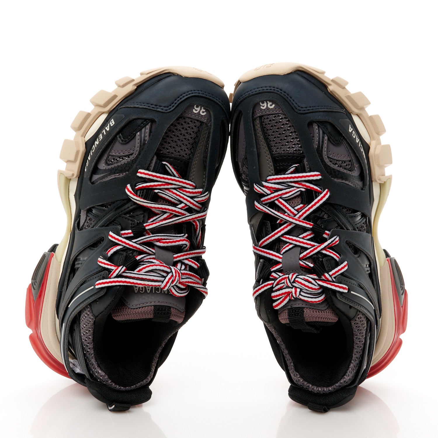 Balenciaga Mesh Nylon Fabric Womens Track Sneakers 36 Black Grey 2 of 10