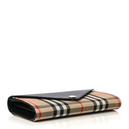 Burberry Vintage Check Grain Calfskin Halton Wallet Black 4 of 15