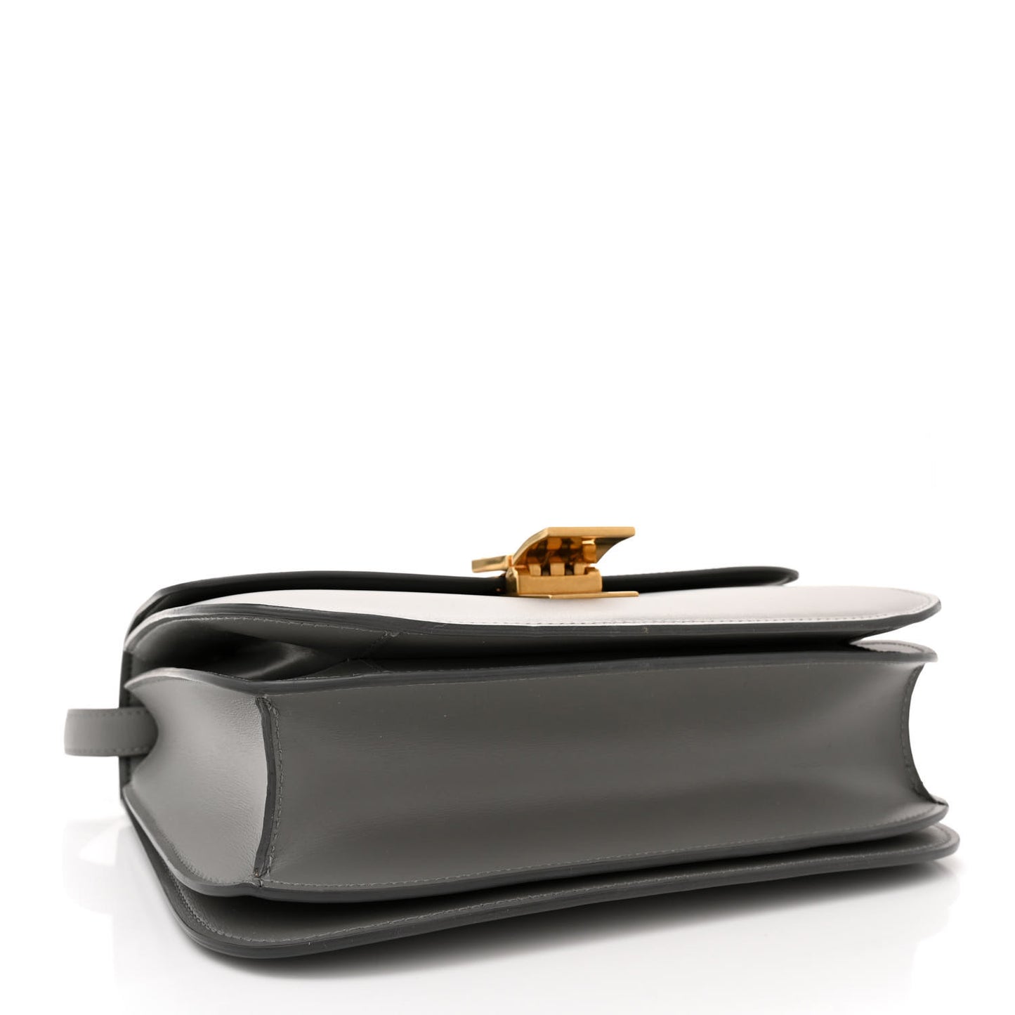 Box Calfskin Medium Classic Box Flap Bag Zinc