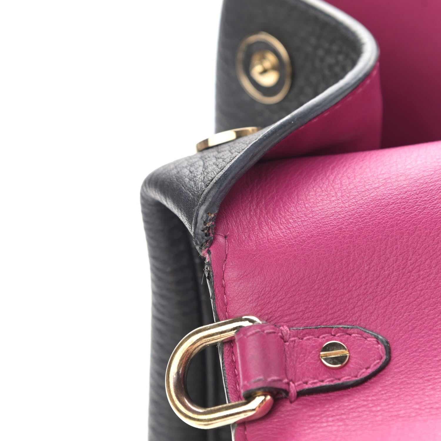 Christian Dior Bullcalf Medium Be Dior Flap Black Fraise 16 of 19