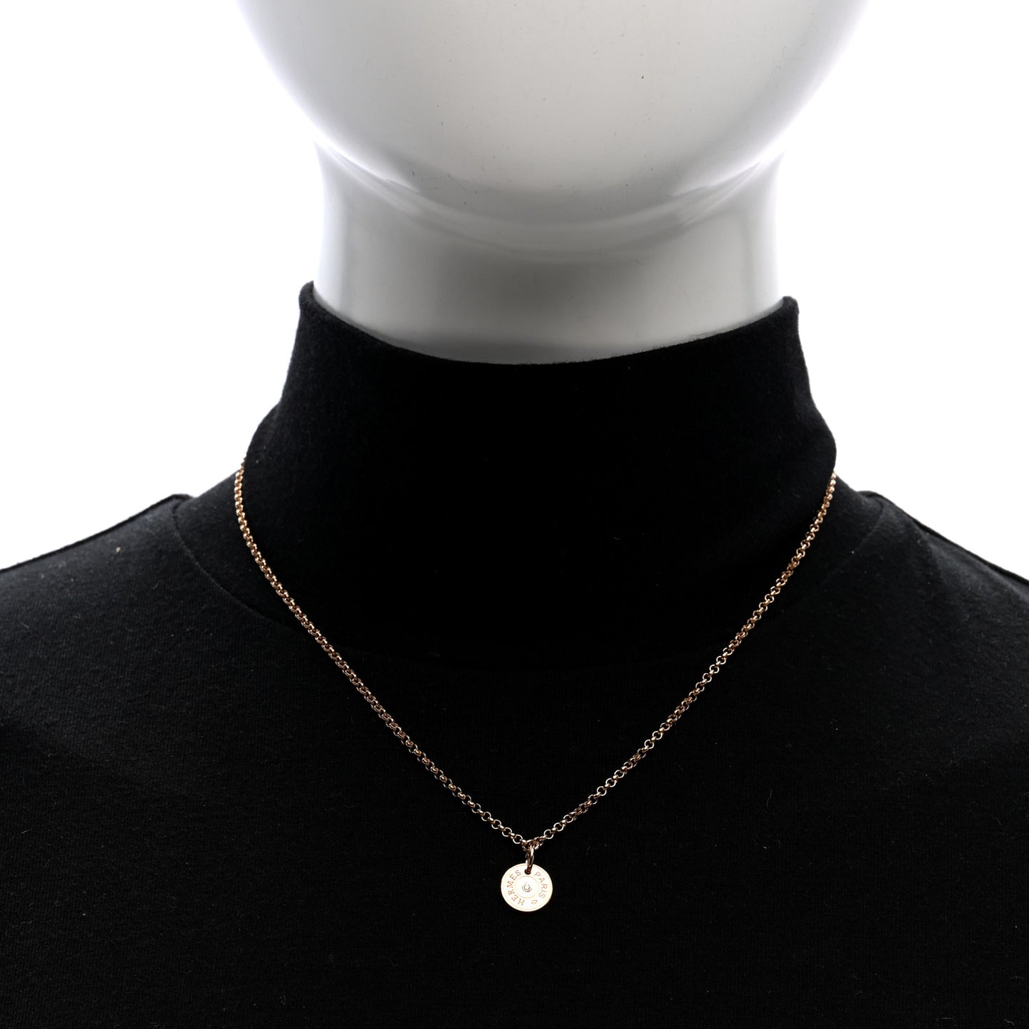 18K Rose Gold Diamond Gambade Clou de Selle Necklace