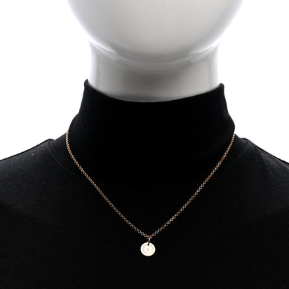Hermes 18K Rose Gold Diamond Gambade Clou de Selle Necklace 2 of 4