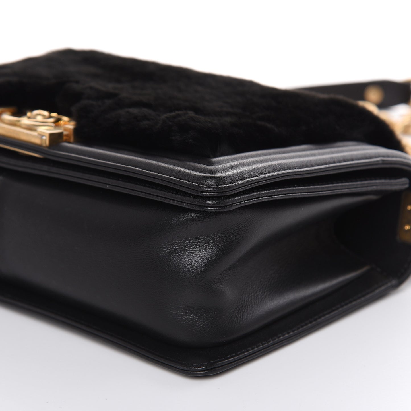 Orylag Medium Boy Top Handle Flap Black