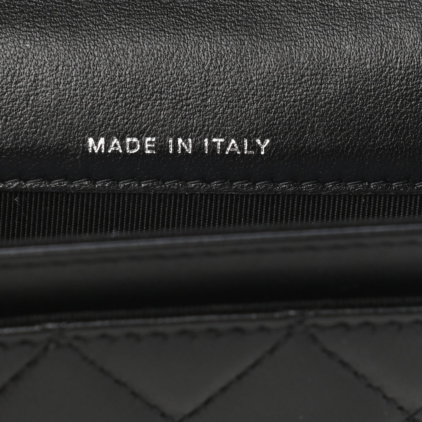 Lambskin Quilted Flap Card Holder Wallet So Black