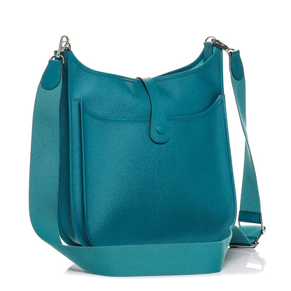 Hermes Epsom Evelyne III GM Bleu Paon 3 of 8
