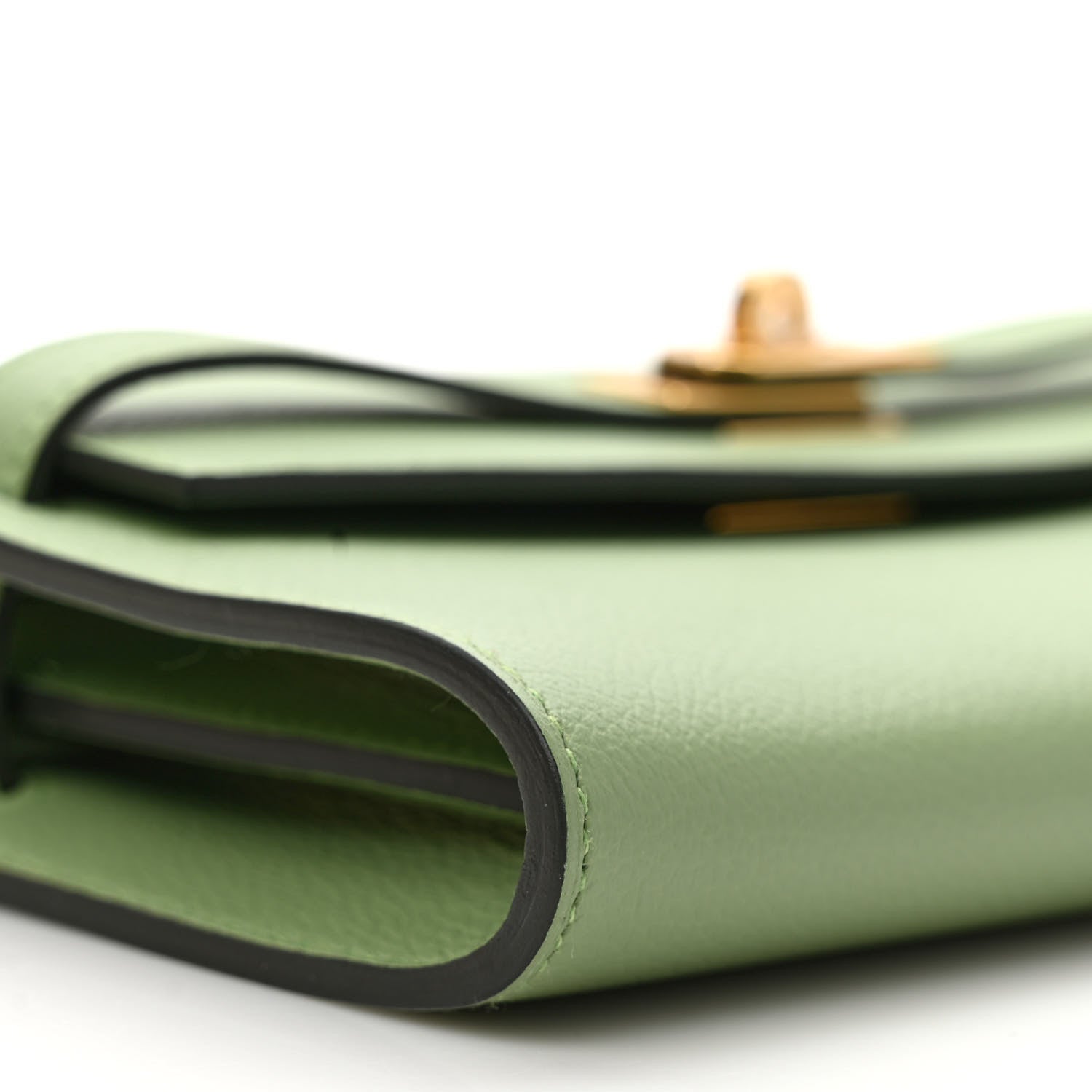 Hermes Evercolor Kelly Wallet To Go Vert Criquet 7 of 9