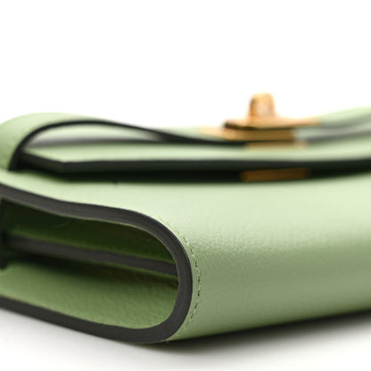 Hermes Evercolor Kelly Wallet To Go Vert Criquet 7 of 9