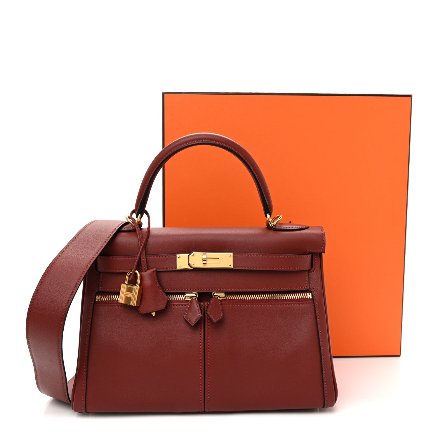 Hermes Swift Lakis Kelly 28 Rouge H 11 of 11